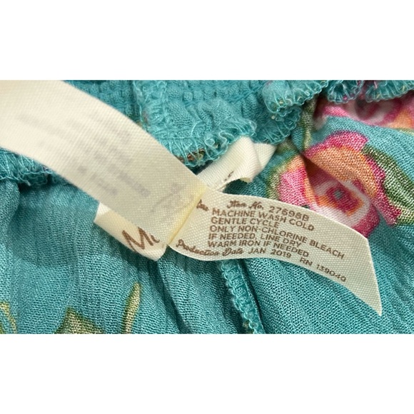 Matilda Jane Size XS Blue Multicolor Floral Tie Waist Long Walk Shorts - Picture 13 of 14